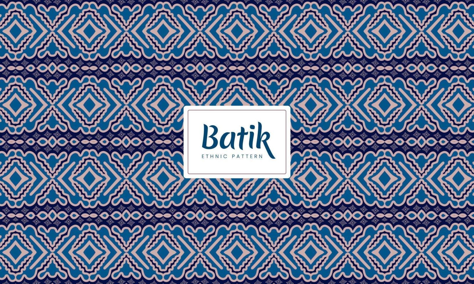 Batik Indonesian traditional decorative ethnic patterns Vector Background