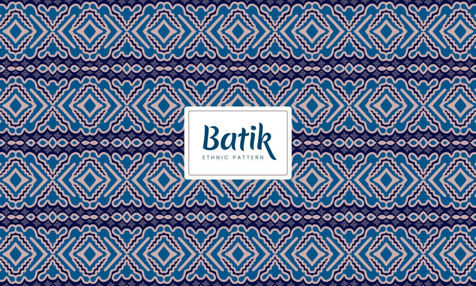 Batik Indonesian traditional decorative ethnic patterns Vector Background