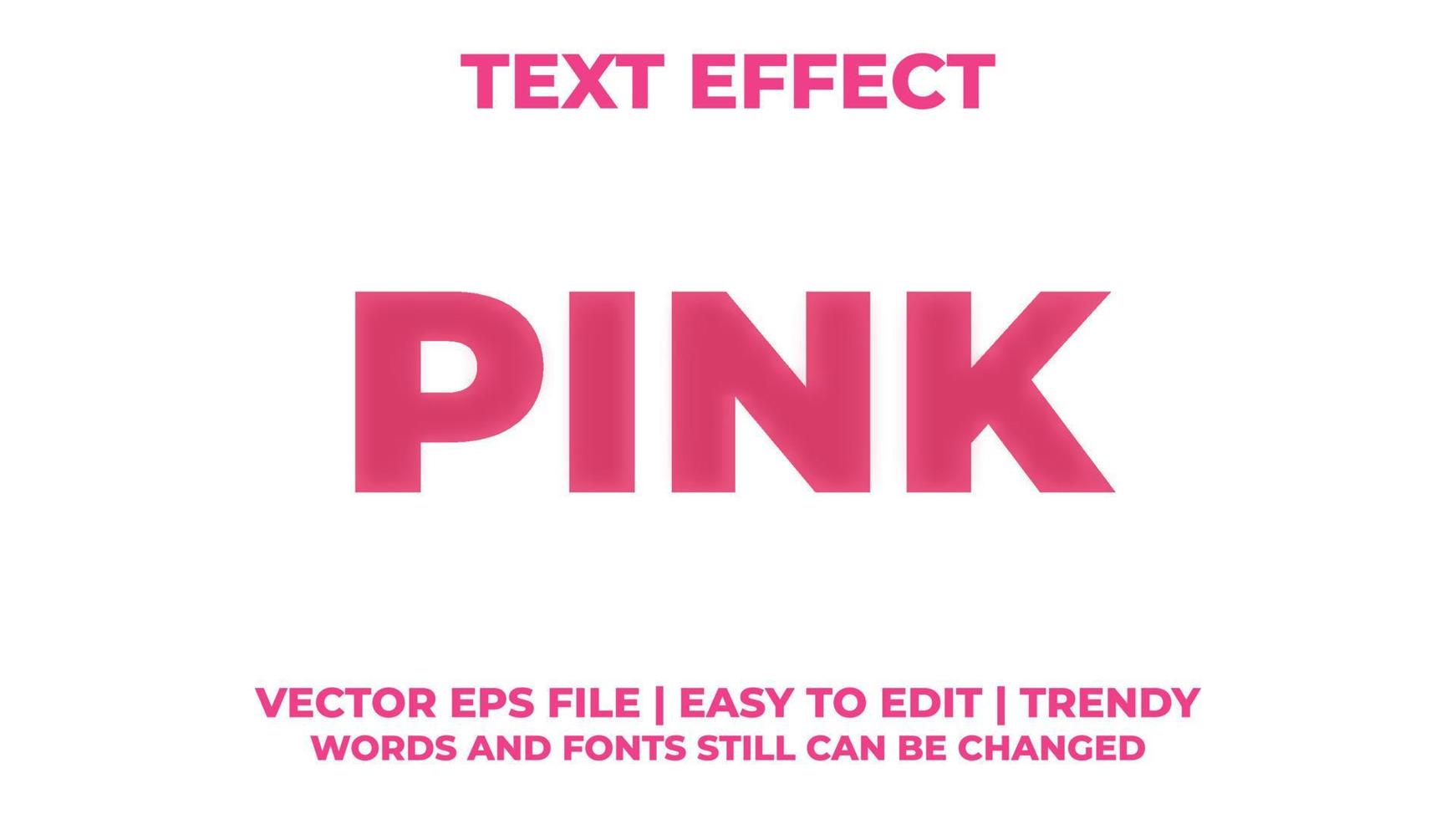 Pink Cut Off Editable Text Effect vector