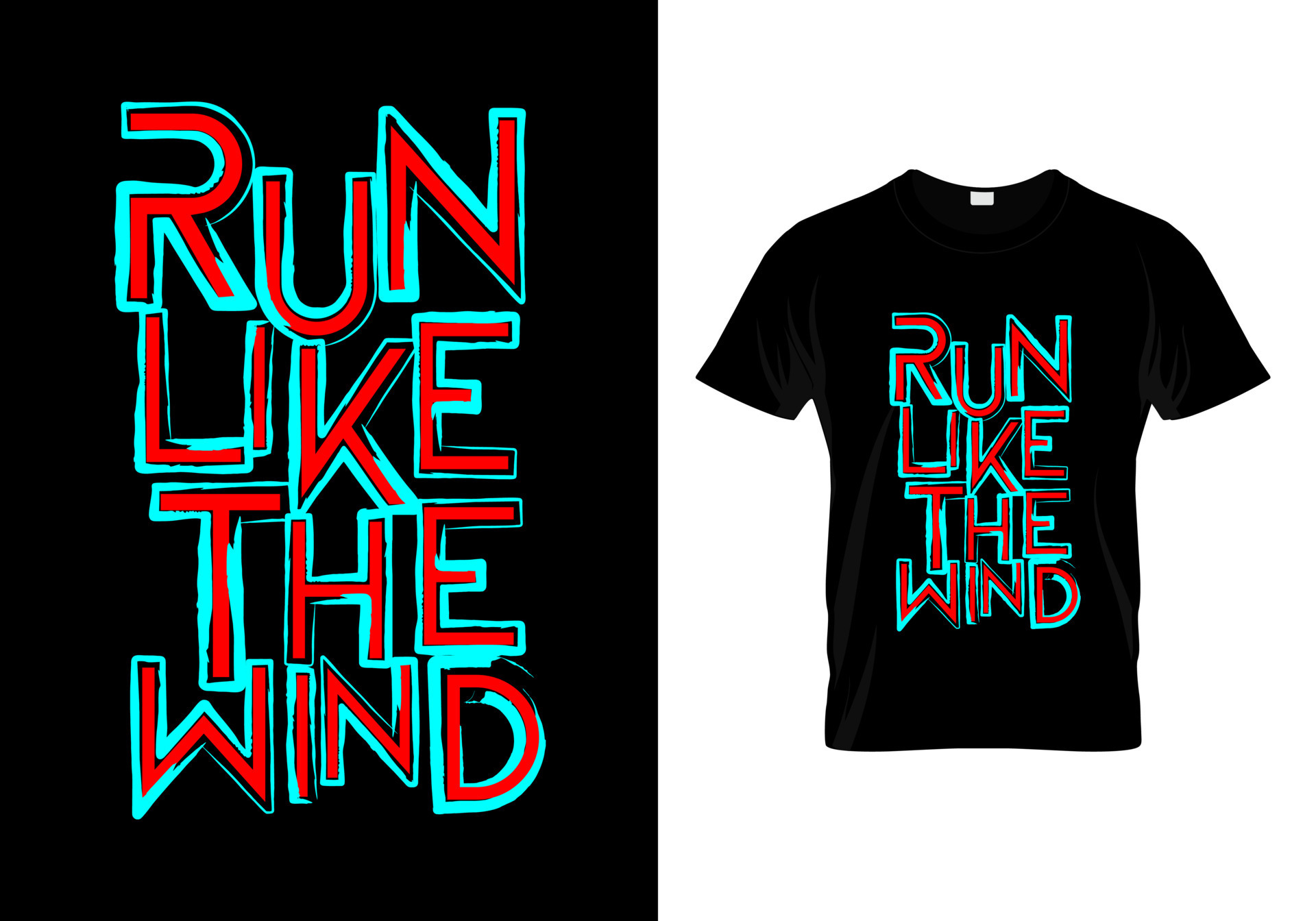Run Like The Wind T Shirt Design Vector 10102328 Vector Art at Vecteezy