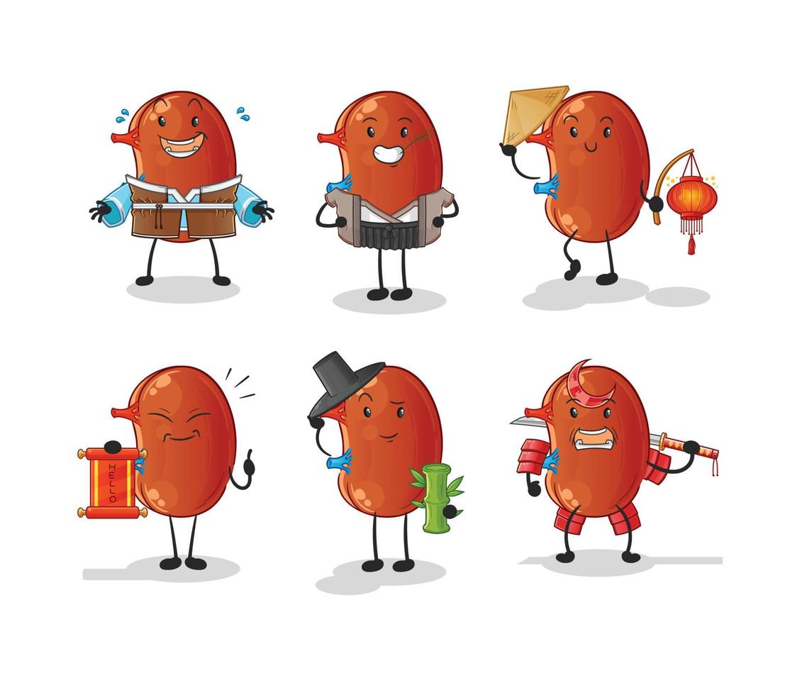 kidney mascot vector