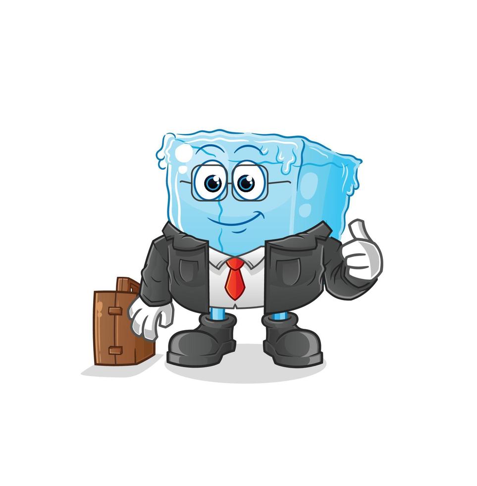 cubo de hielo derretido vector de dibujos animados