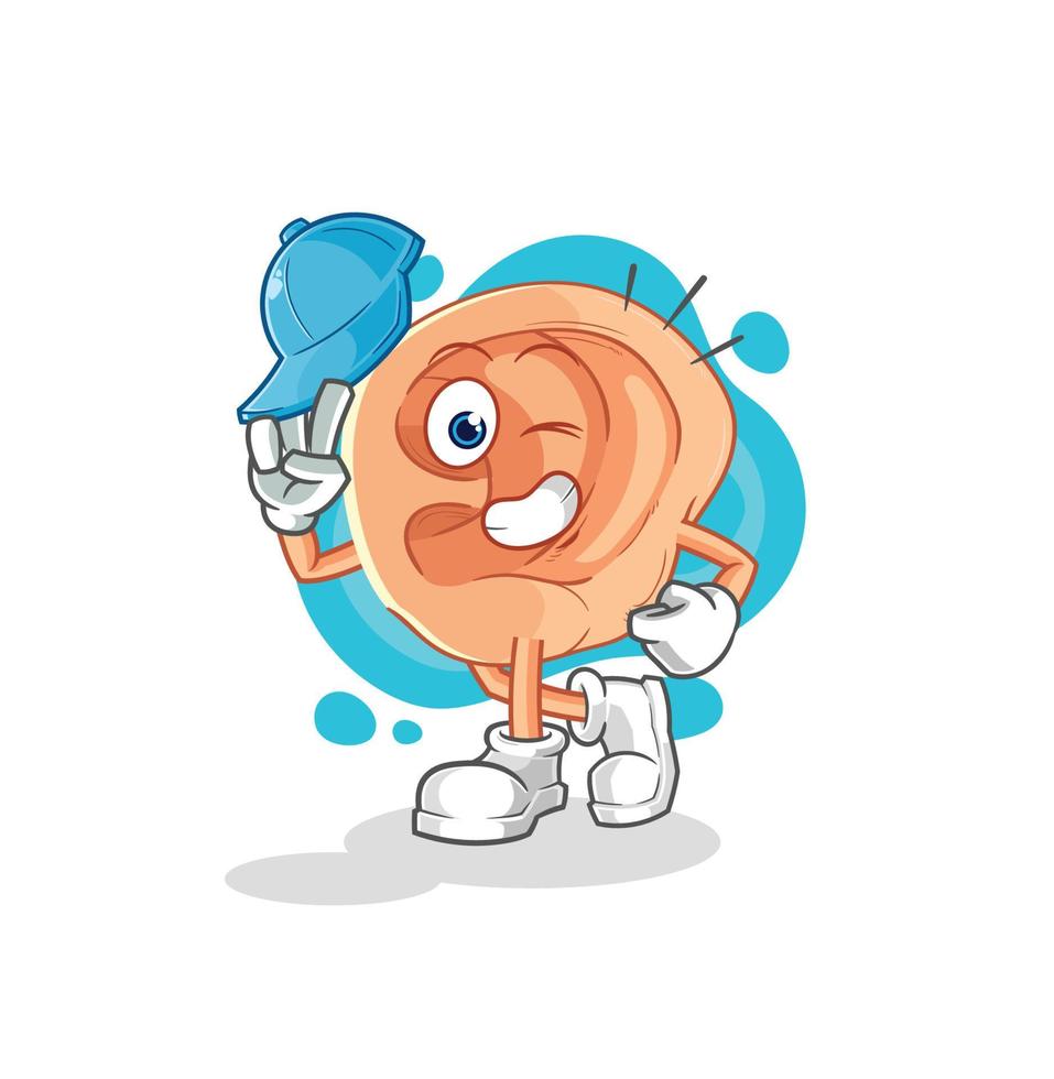 ear cartoon character vector