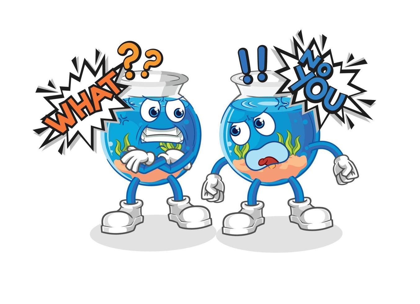 aquarium cartoon character vector
