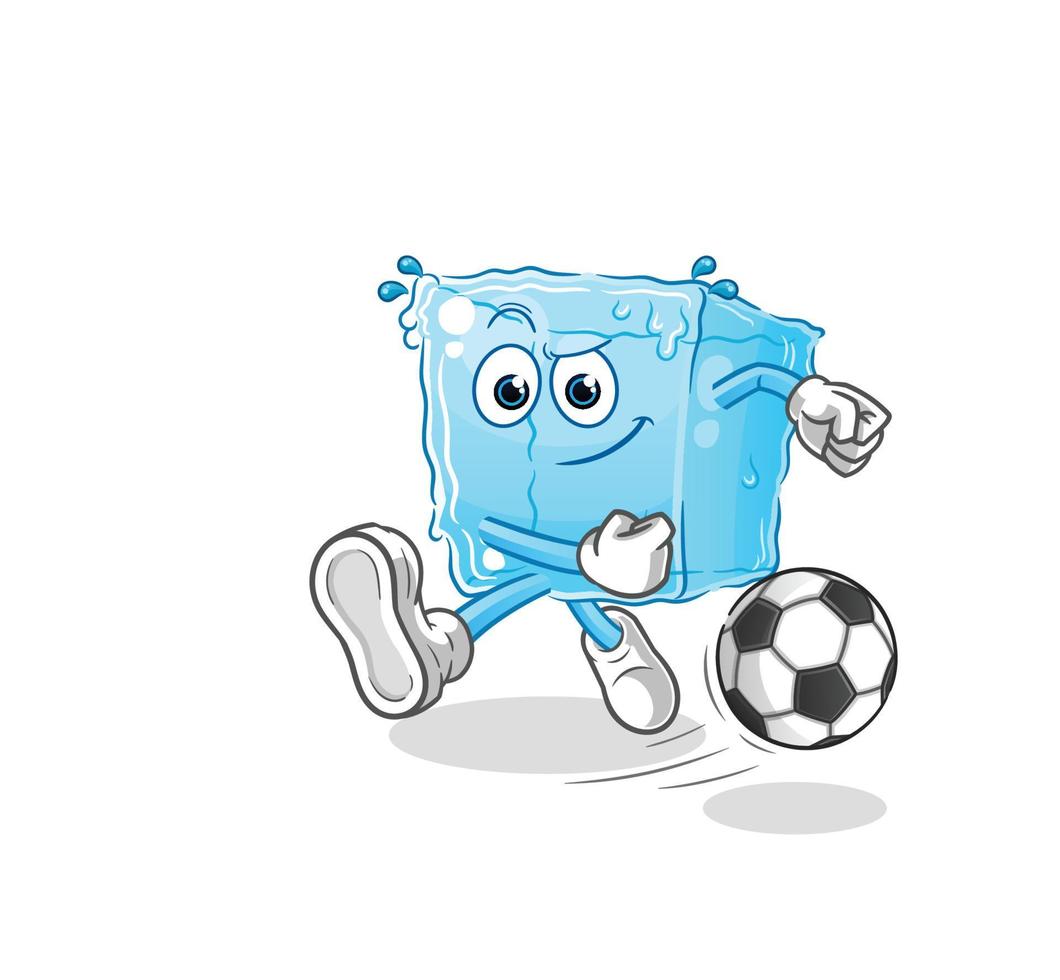 ice cube melted cartoon vector