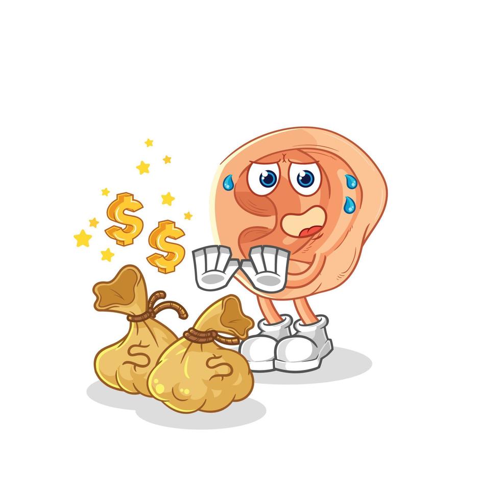 ear cartoon character vector