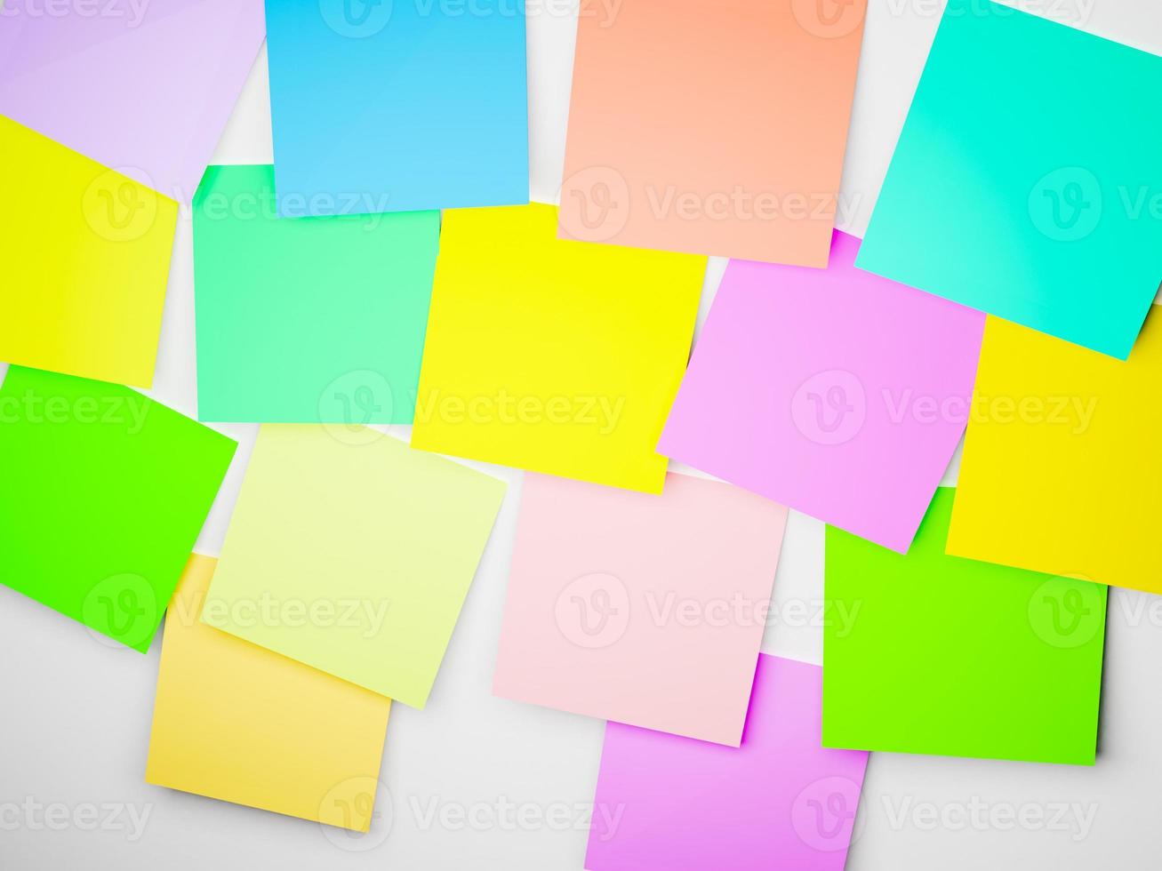 3D rendering for beautiful colorful background, anti-forgotten note paper on the wall. with copyspace photo