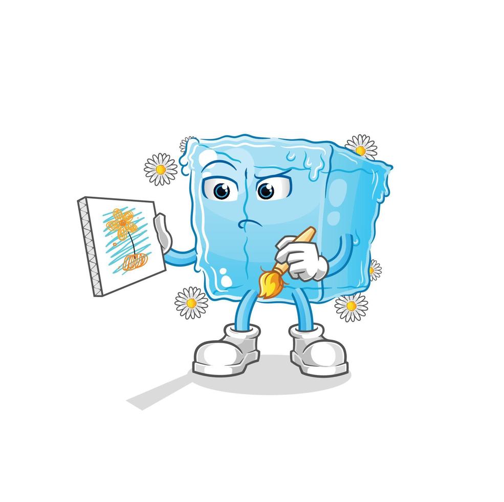ice cube cartoon vector