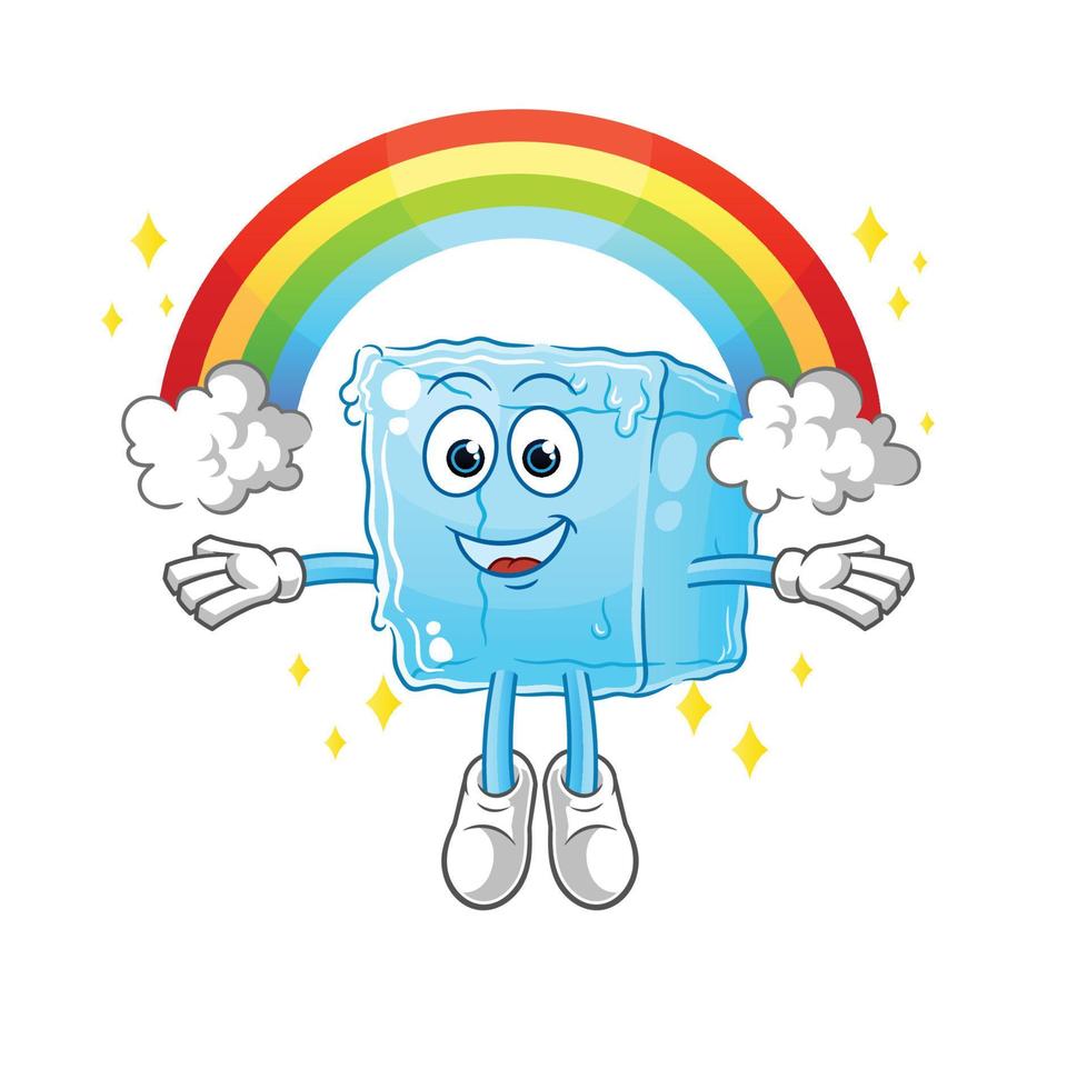 ice cube cartoon vector