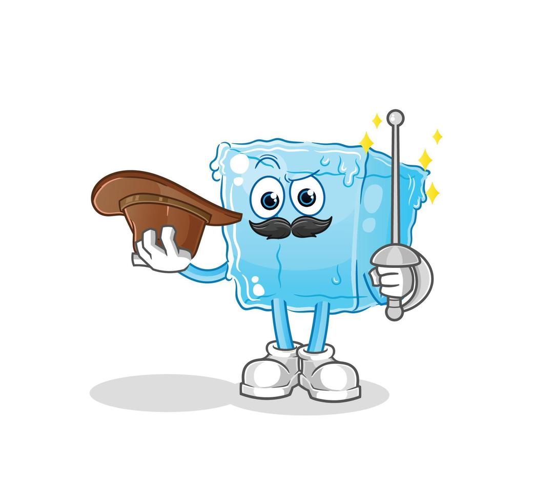 ice cube melted cartoon vector
