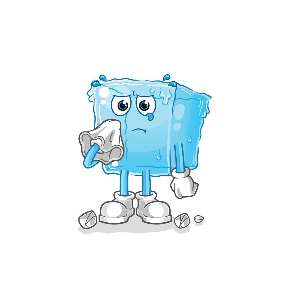 vector de dibujos animados de cubo de hielo