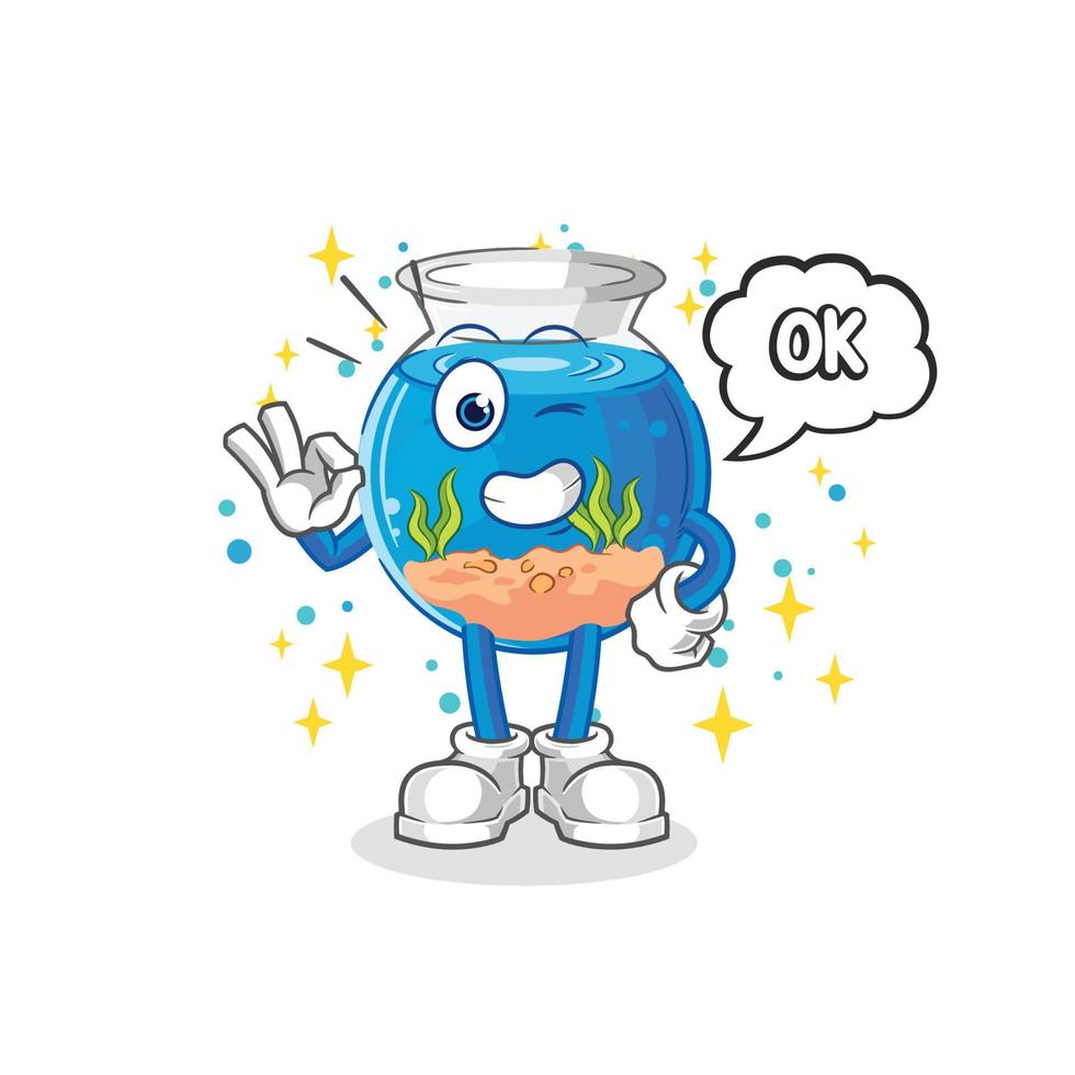 personaje de acuario azul vector