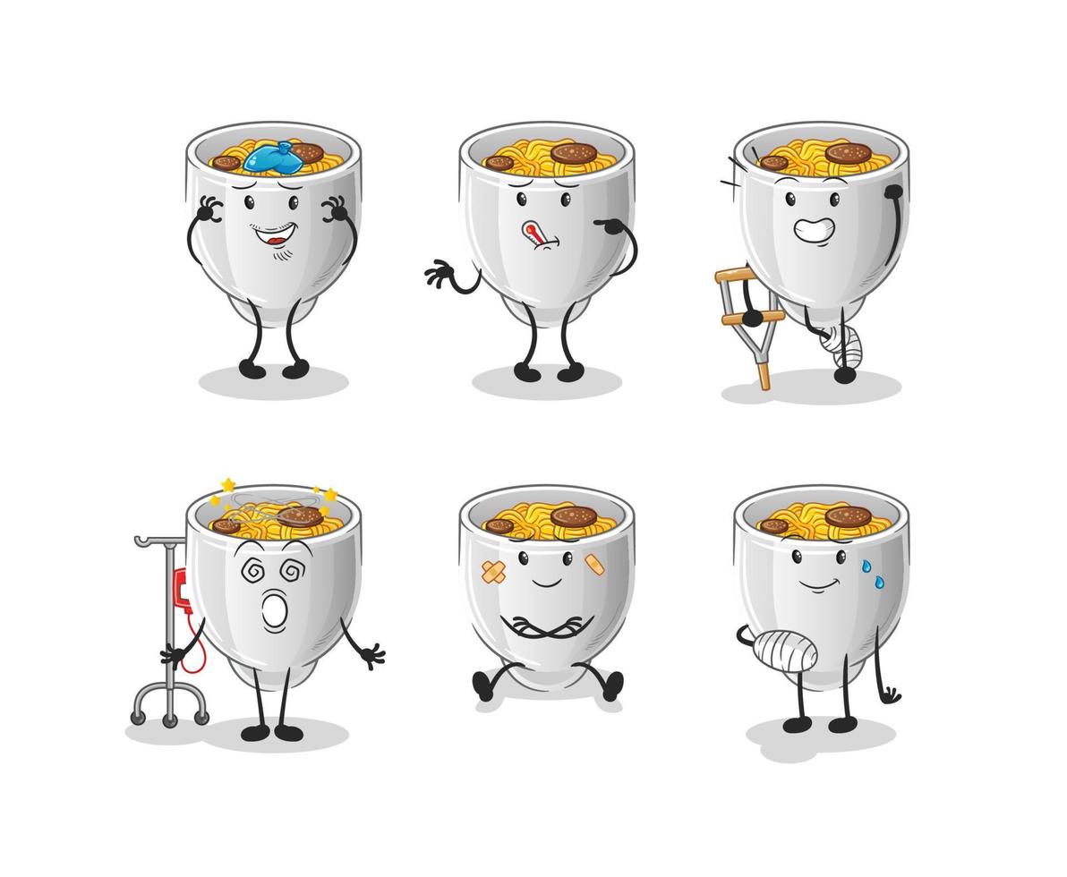 a bowl of noodle vector