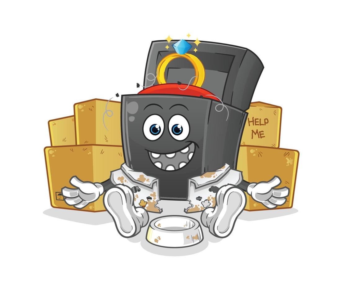 wedding ring box character vector