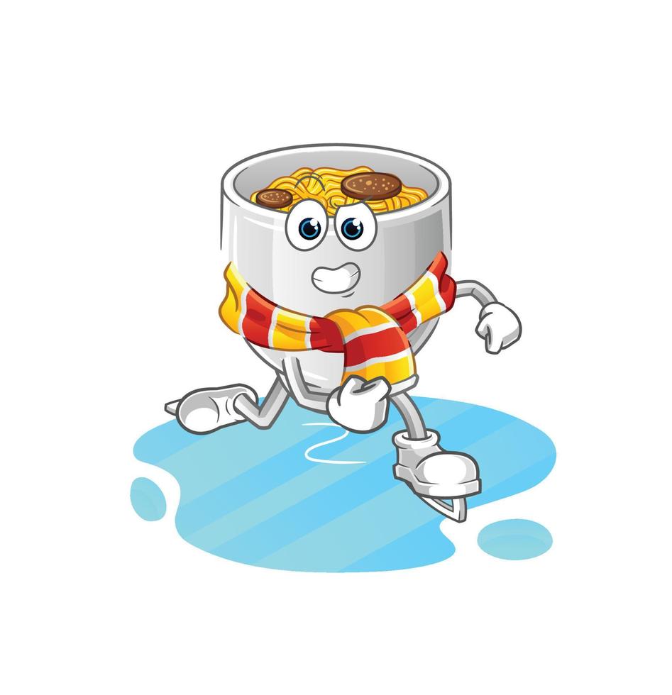 tazón de fideos vactor mascota vector