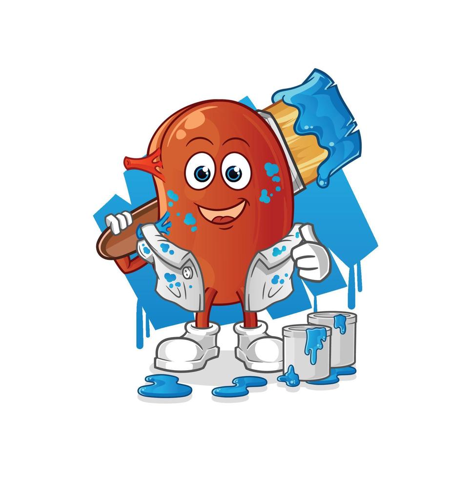 kidney mascot vector