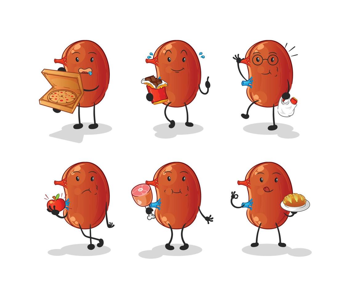 kidney mascot vector