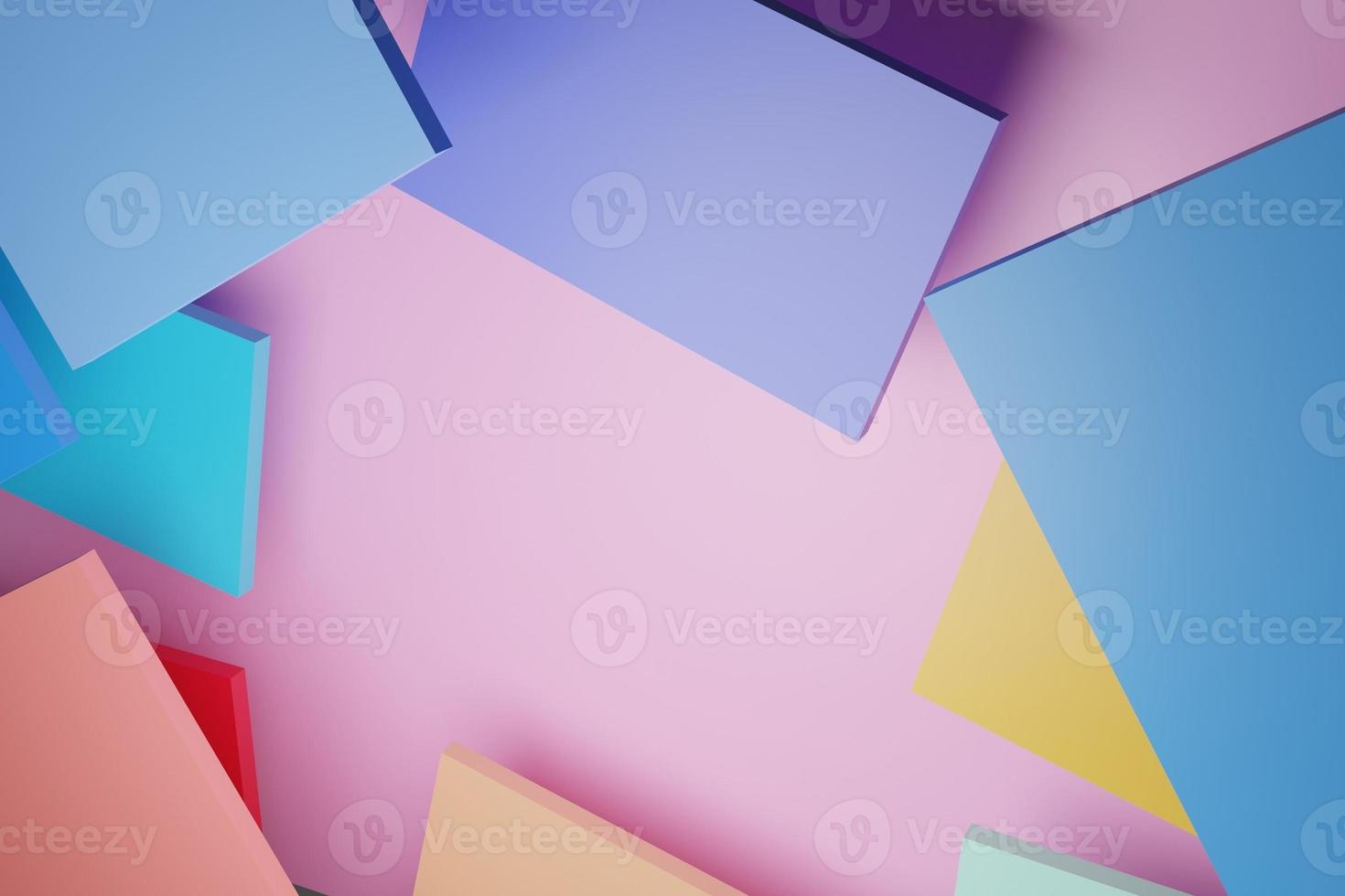 3D rendering for beautiful colorful backgrounds Made in square shape with clipping path photo