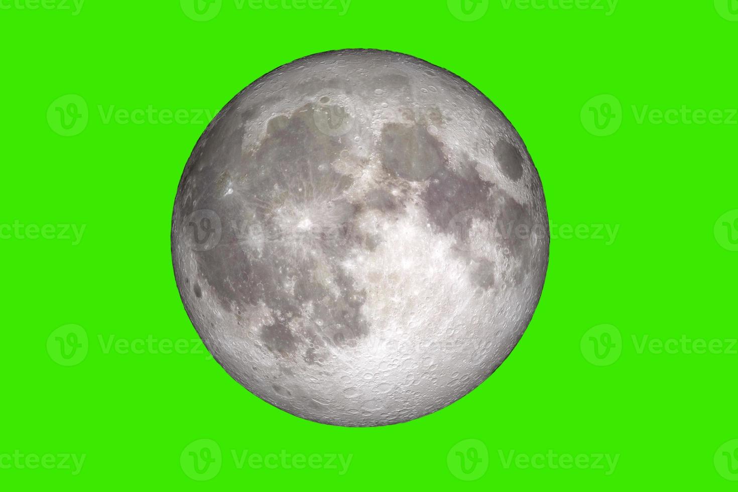 full moon on a colored background with clippinp path photo