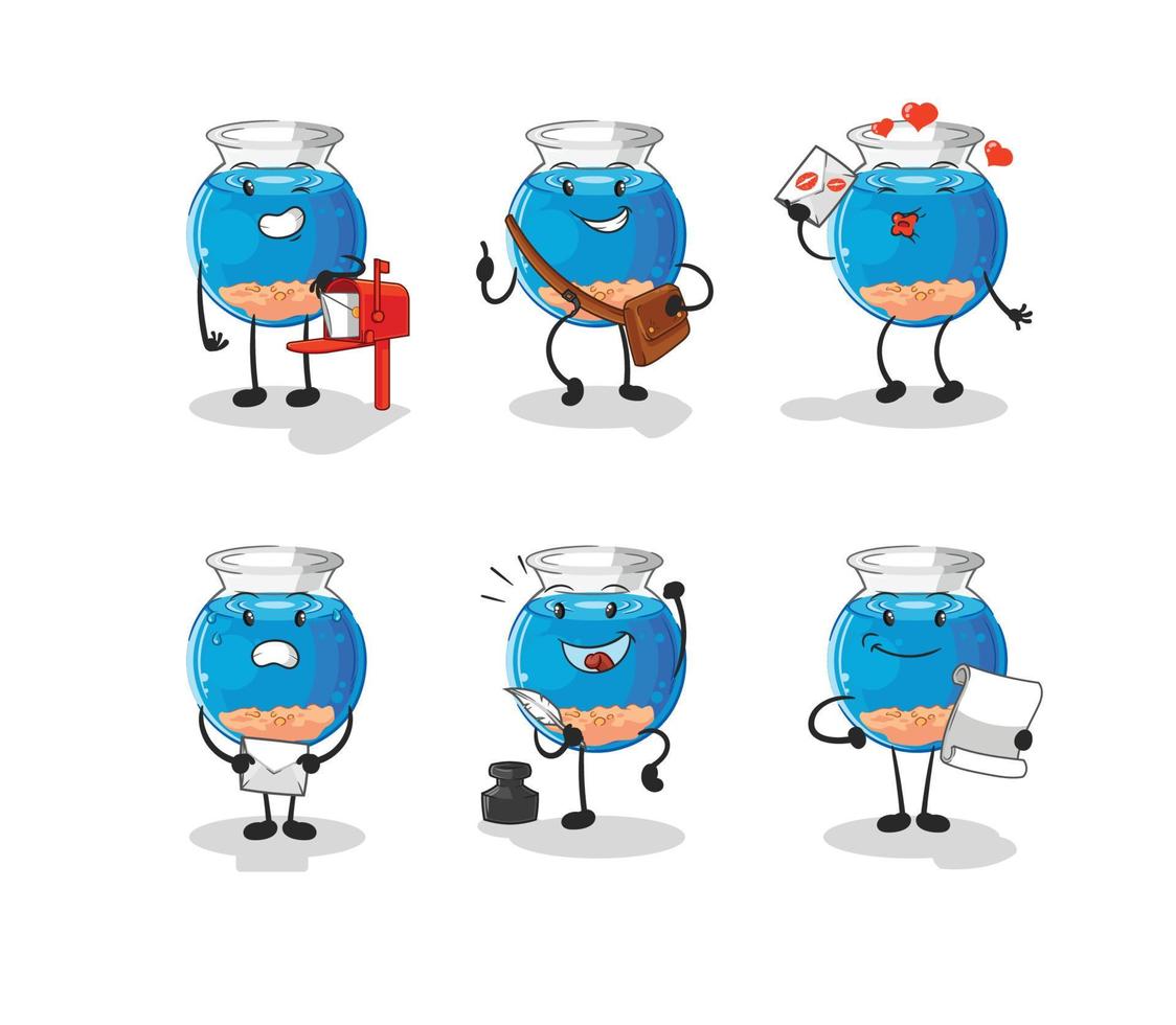 aquarium cartoon character vector