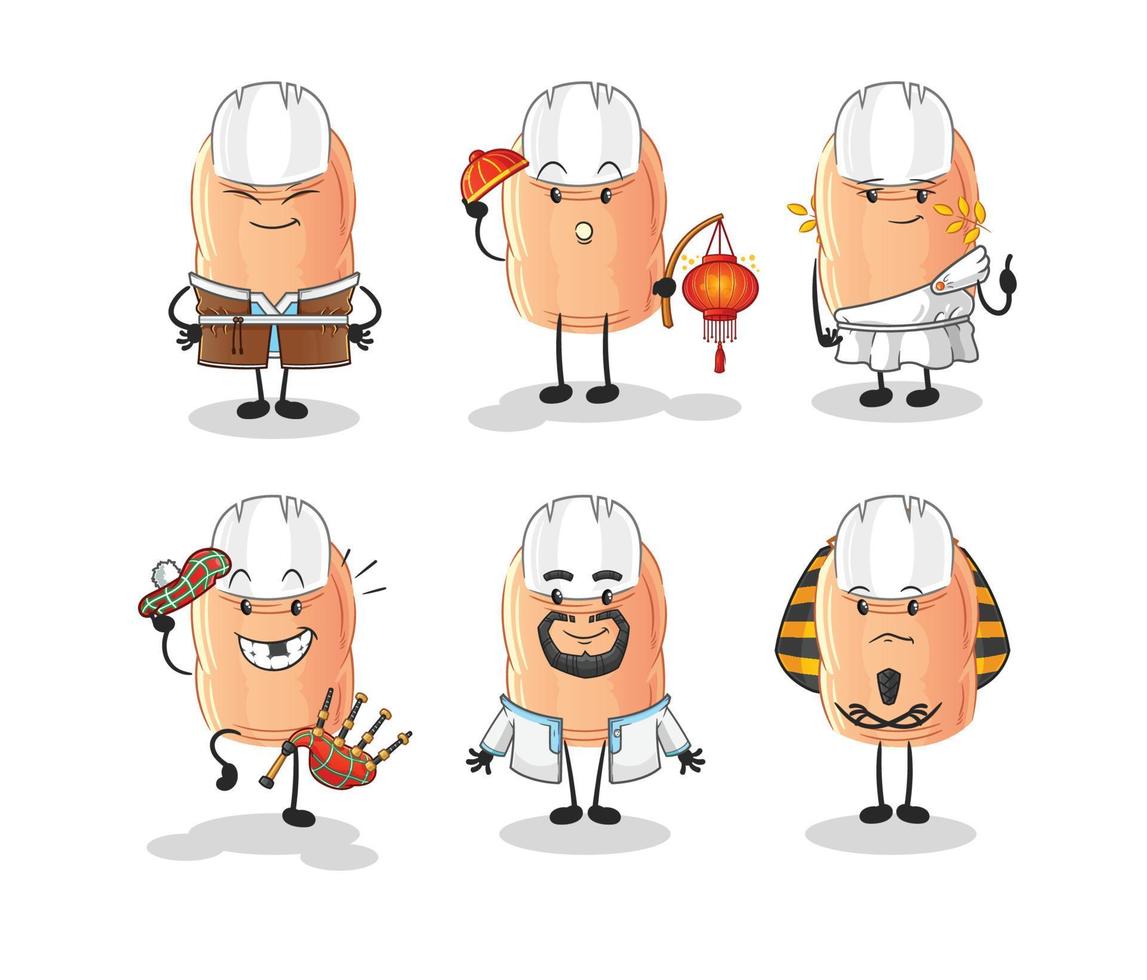 human finger character vector