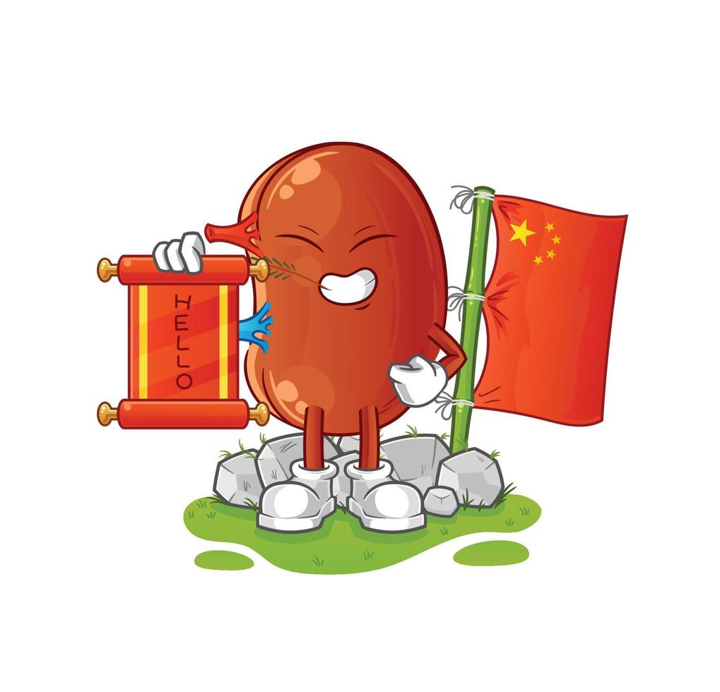 kidney mascot vector