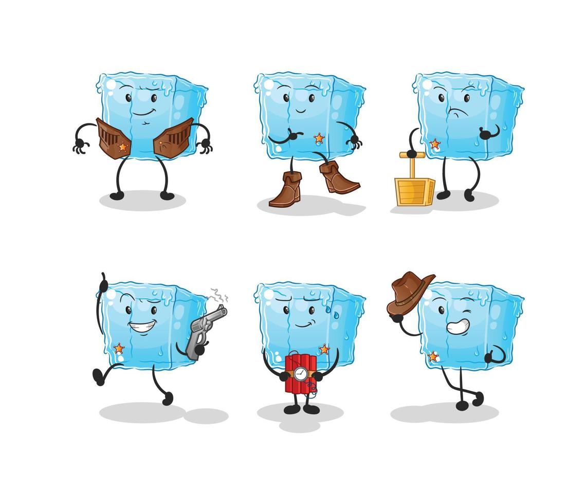 vector de dibujos animados de cubo de hielo