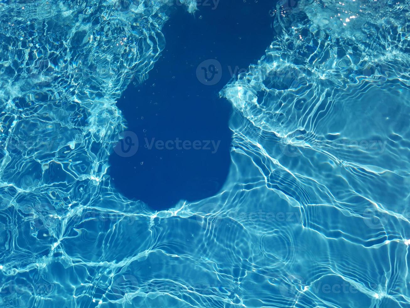 Defocus blurred blue water shining in the sea. rippled water detail background. The water surface in the sea, ocean background. Water wave under sea texture background. photo