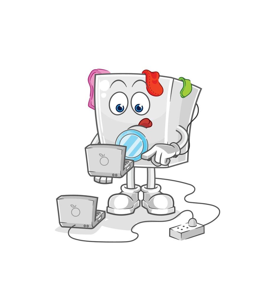 washing machine vector cartoon