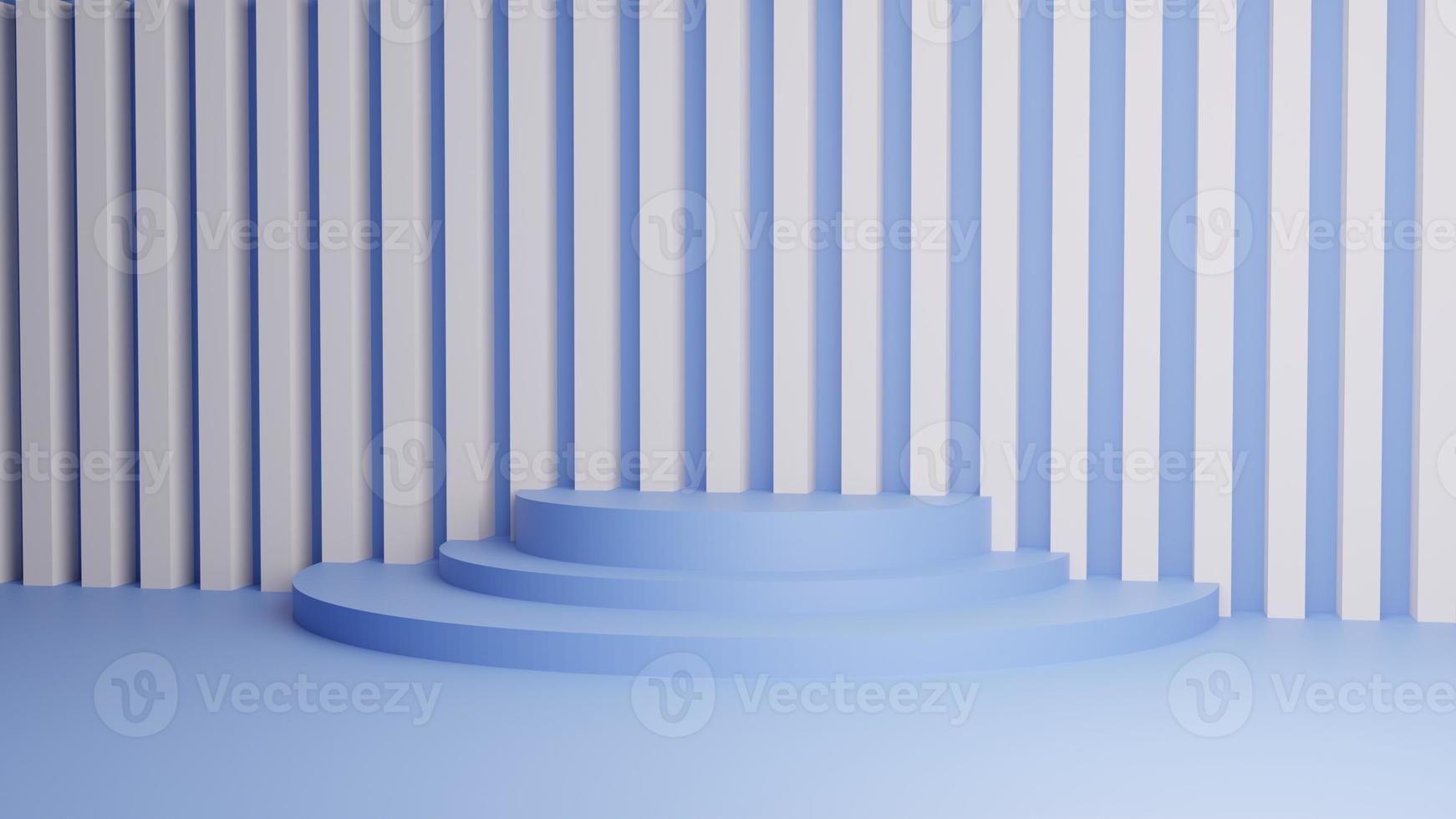 Minimal background, mock up with podium for product display, Podium in abstract blue composition, 3d render, 3d illustration, modern color, minimalist design. photo