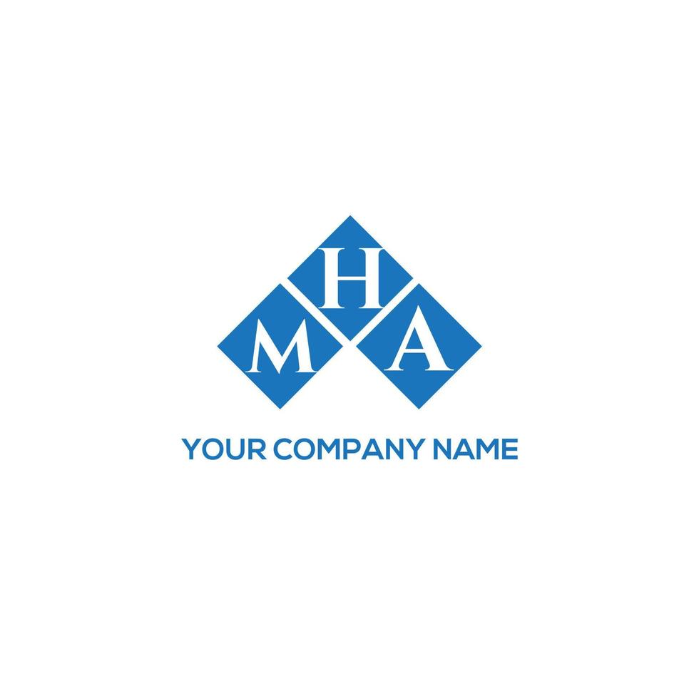 MHA letter logo design on WHITE background. MHA creative initials letter logo concept. MHA letter design. vector