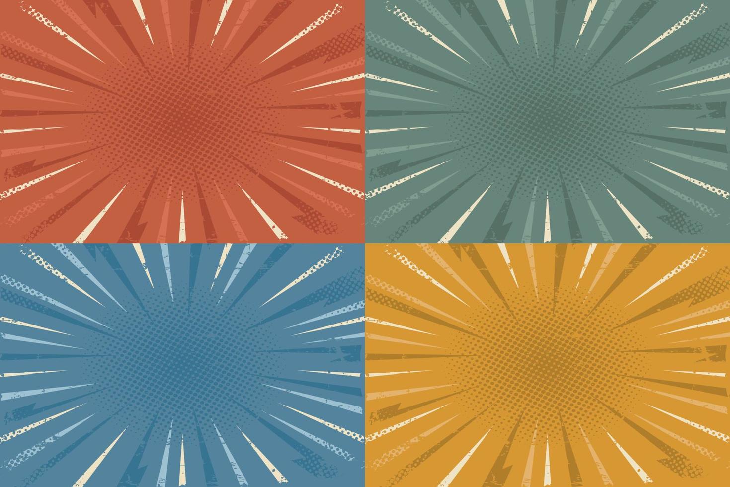 vintage ray retro rustic sunburst comic background vector