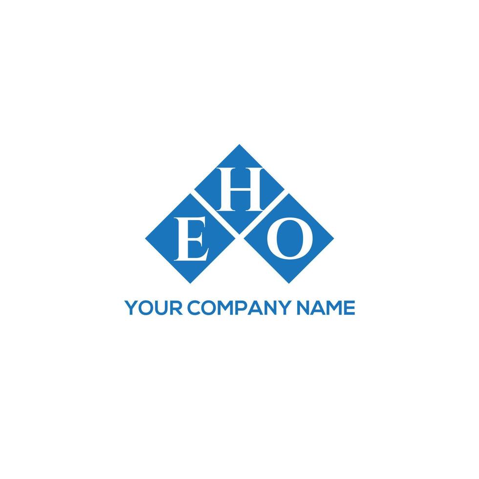 EHO letter logo design on WHITE background. EHO creative initials letter logo concept. EHO letter design. vector