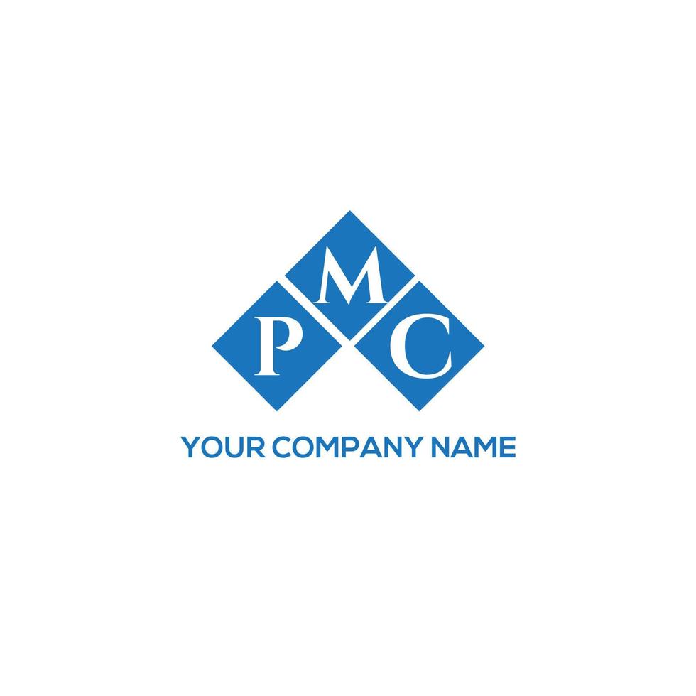 PMC letter logo design on WHITE background. PMC creative initials letter logo concept. PMC letter design. vector