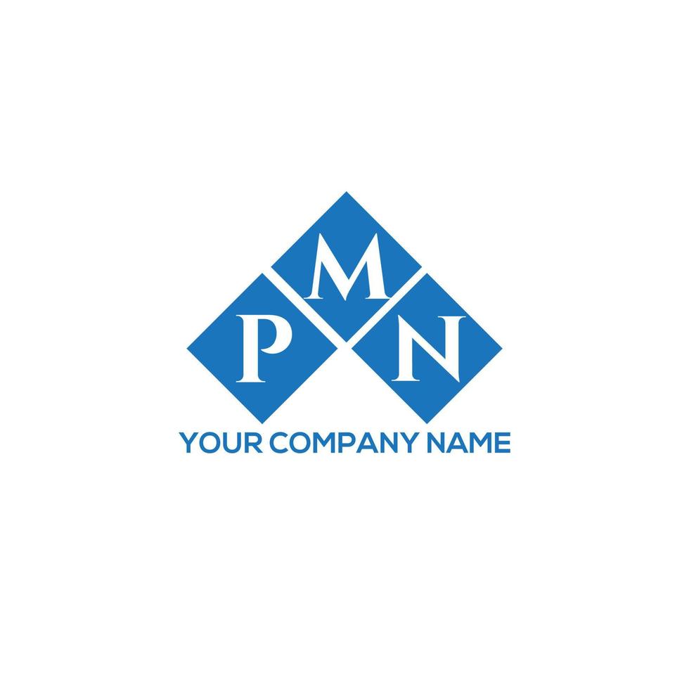 diseño de logotipo de letra pmn sobre fondo blanco. concepto de logotipo de letra de iniciales creativas pmn. diseño de letras pmn. vector