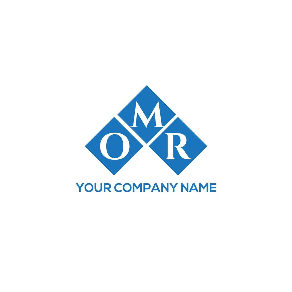 diseño de logotipo de letra omr sobre fondo blanco. concepto de logotipo de letra de iniciales creativas omr. diseño de letra omr. vector