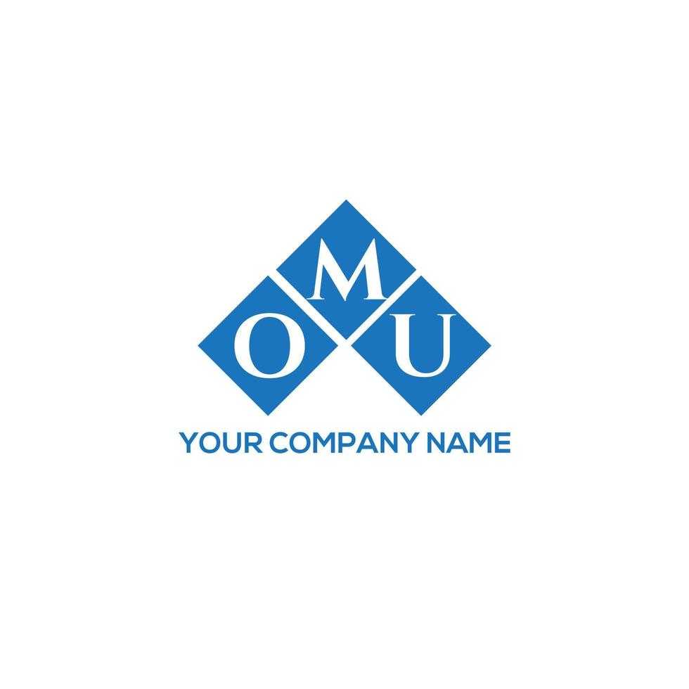 OMU letter logo design on WHITE background. OMU creative initials letter logo concept. OMU letter design. vector