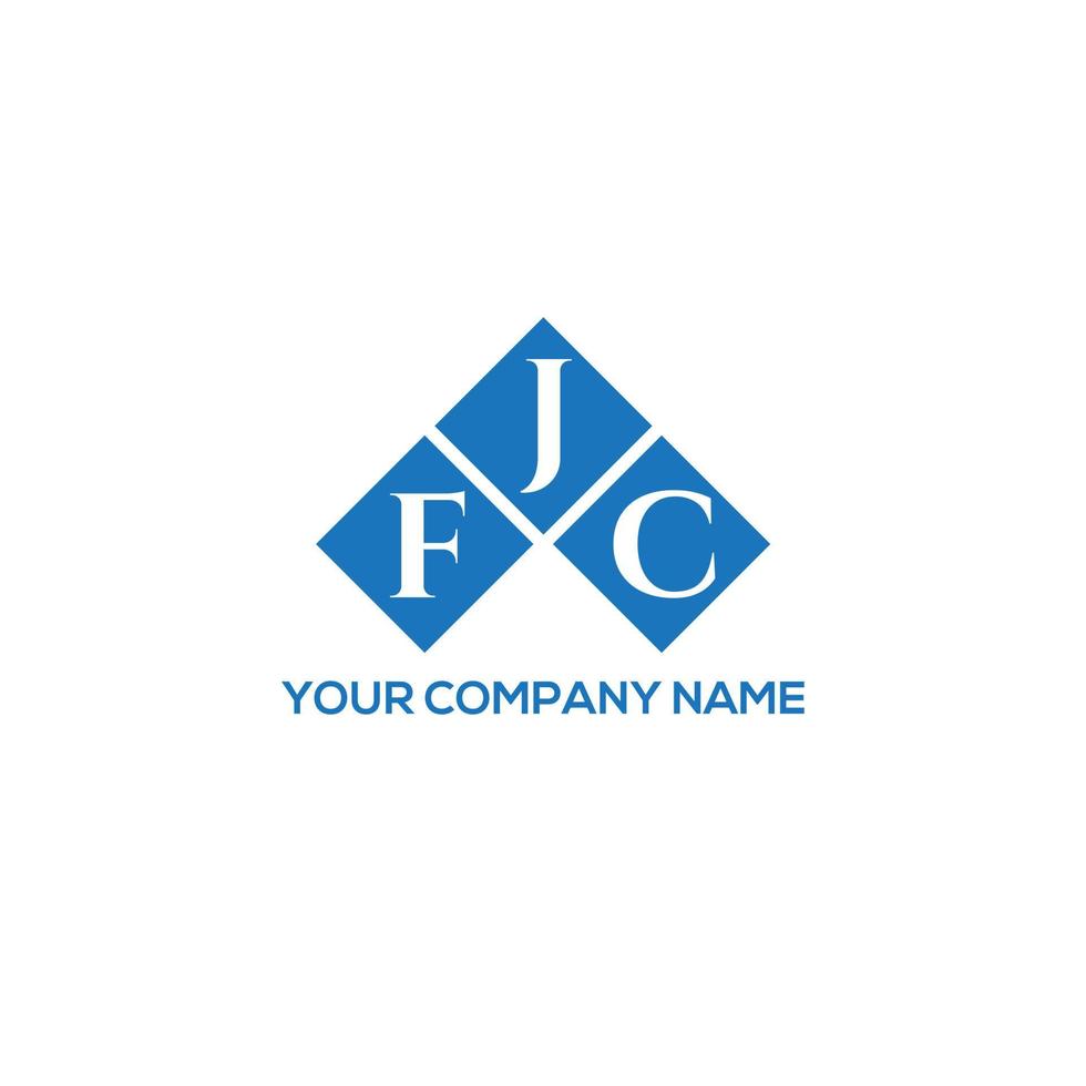 FJC letter logo design on WHITE background. FJC creative initials letter logo concept. FJC letter design. vector
