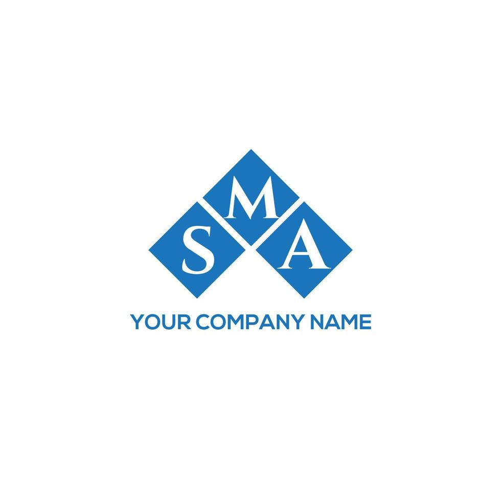 SMA letter logo design on WHITE background. SMA creative initials letter logo concept. SMA letter design. vector