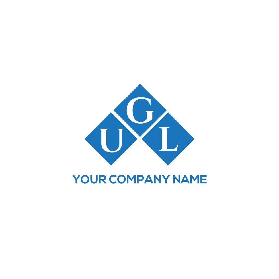diseño de logotipo de letra ugl sobre fondo blanco. concepto de logotipo de letra de iniciales creativas ugl. diseño de letras feas. vector