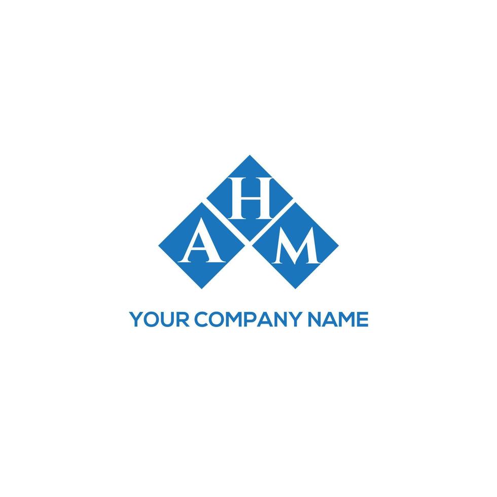AHM letter logo design on WHITE background. AHM creative initials letter logo concept. AHM letter design. vector