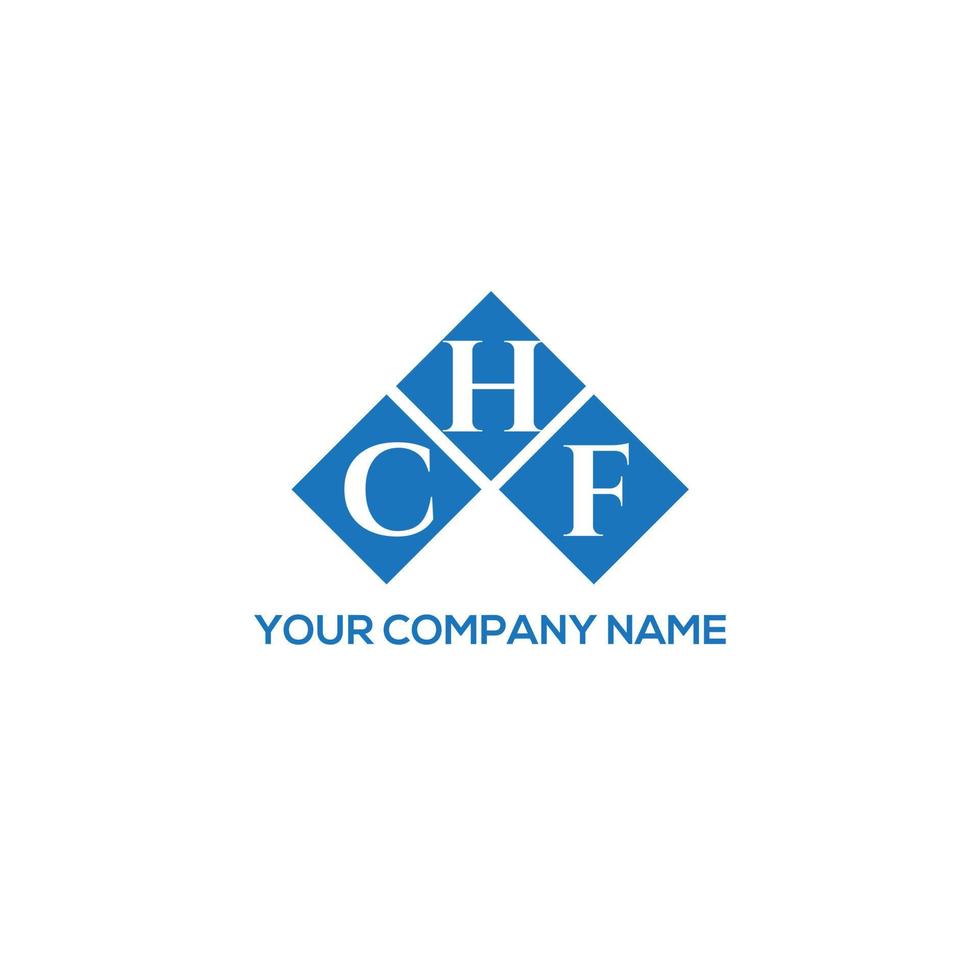 diseño de logotipo de letra chf sobre fondo blanco. concepto de logotipo de letra de iniciales creativas chf. diseño de carta chf. vector
