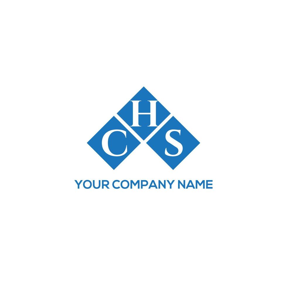 CHS letter logo design on WHITE background. CHS creative initials letter logo concept. CHS letter design. vector