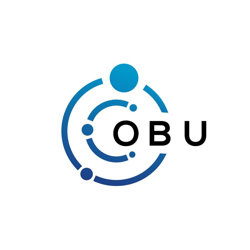 OBU letter technology logo design on white background OBU creative OBU letter technology logo design on white background OBU creative
