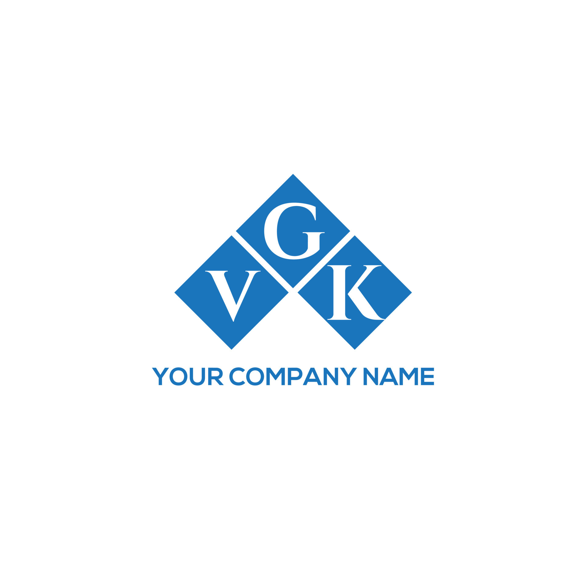 diseño de logotipo de letra vgk sobre fondo blanco. concepto de ...