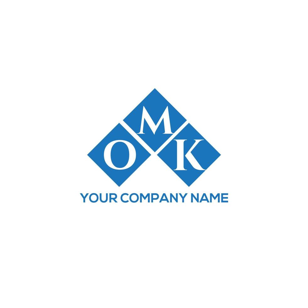 OMK letter logo design on WHITE background. OMK creative initials letter logo concept. OMK letter design. vector
