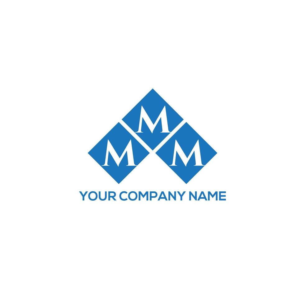 MMM letter logo design on WHITE background. MMM creative initials letter logo concept. MMM letter design. vector