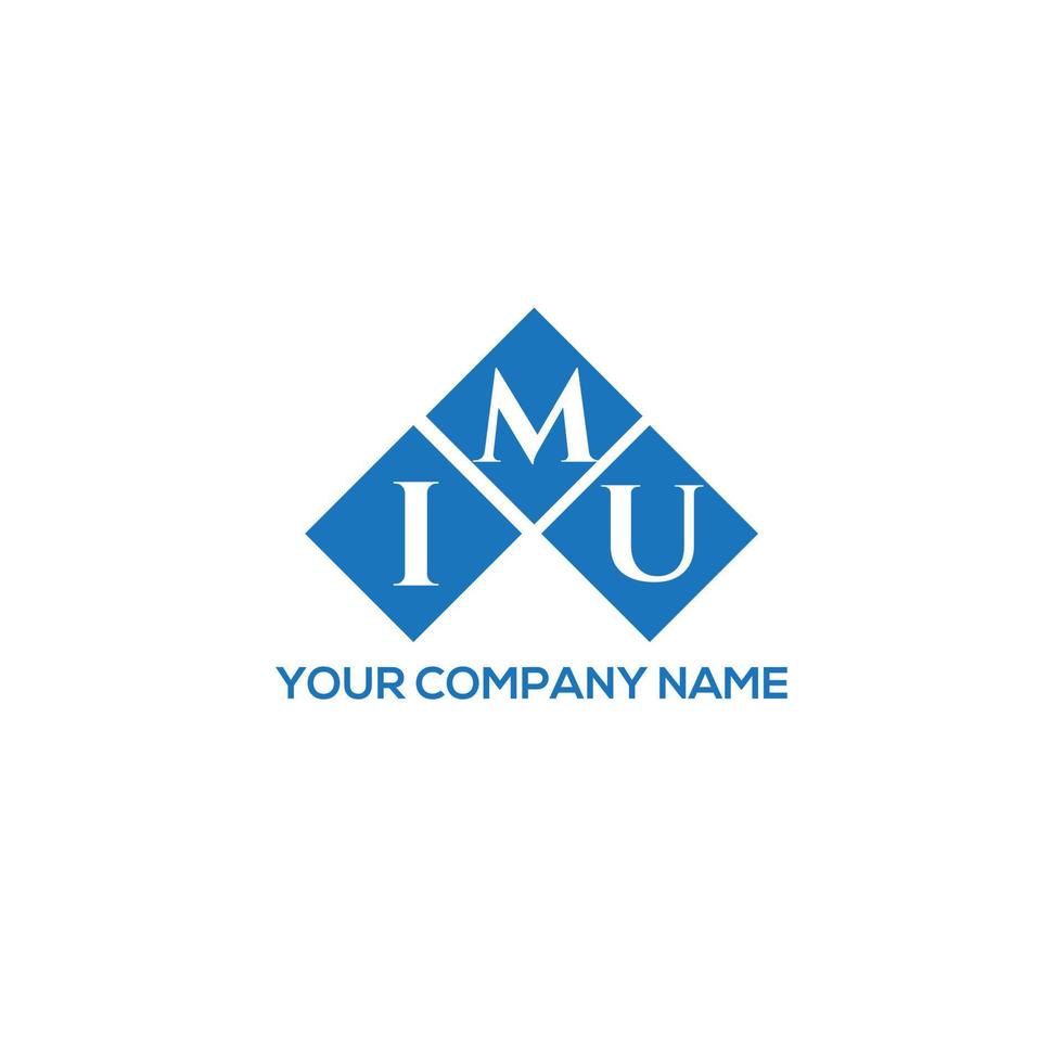 IMU letter logo design on WHITE background. IMU creative initials letter logo concept. IMU letter design. vector