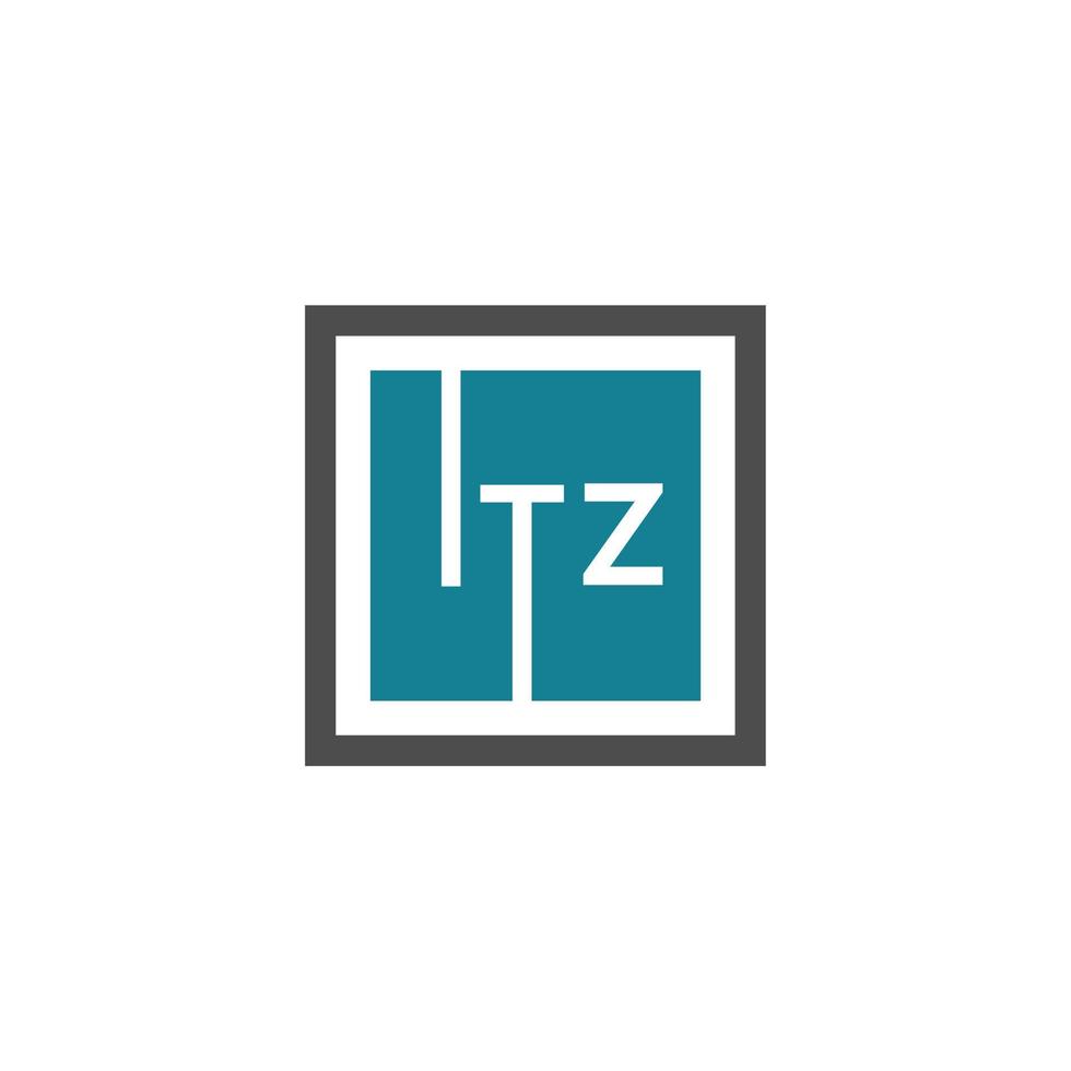 diseño de logotipo de letra itz sobre fondo blanco. concepto de logotipo de letra de iniciales creativas de itz. diseño de letras itz. vector