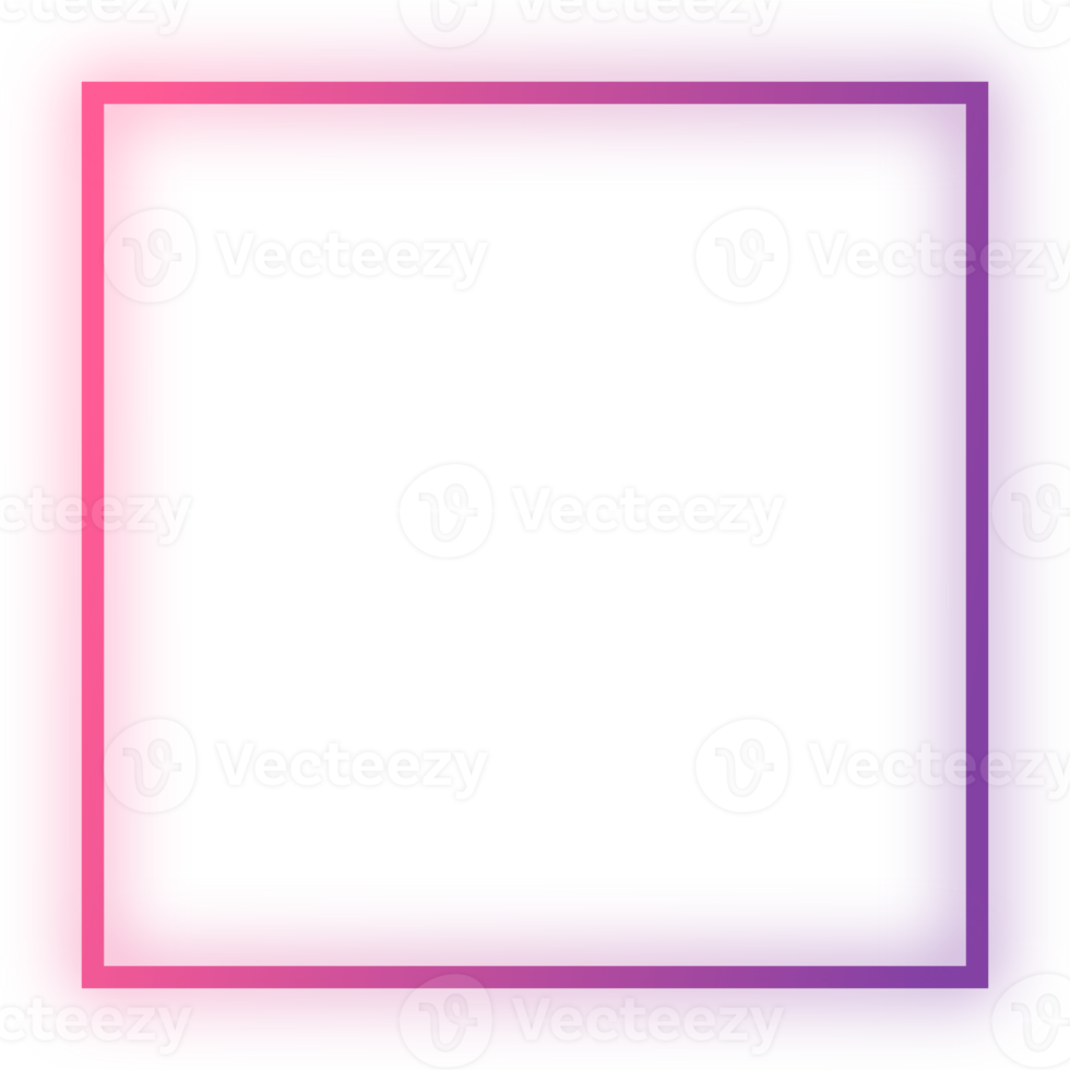 elemento de contorno de degradado cuadrado png